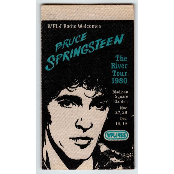 Bruce Springsteen The River Radio Station Backstage Pass New York MSG Cloth 1990 - Picture 2 of 3